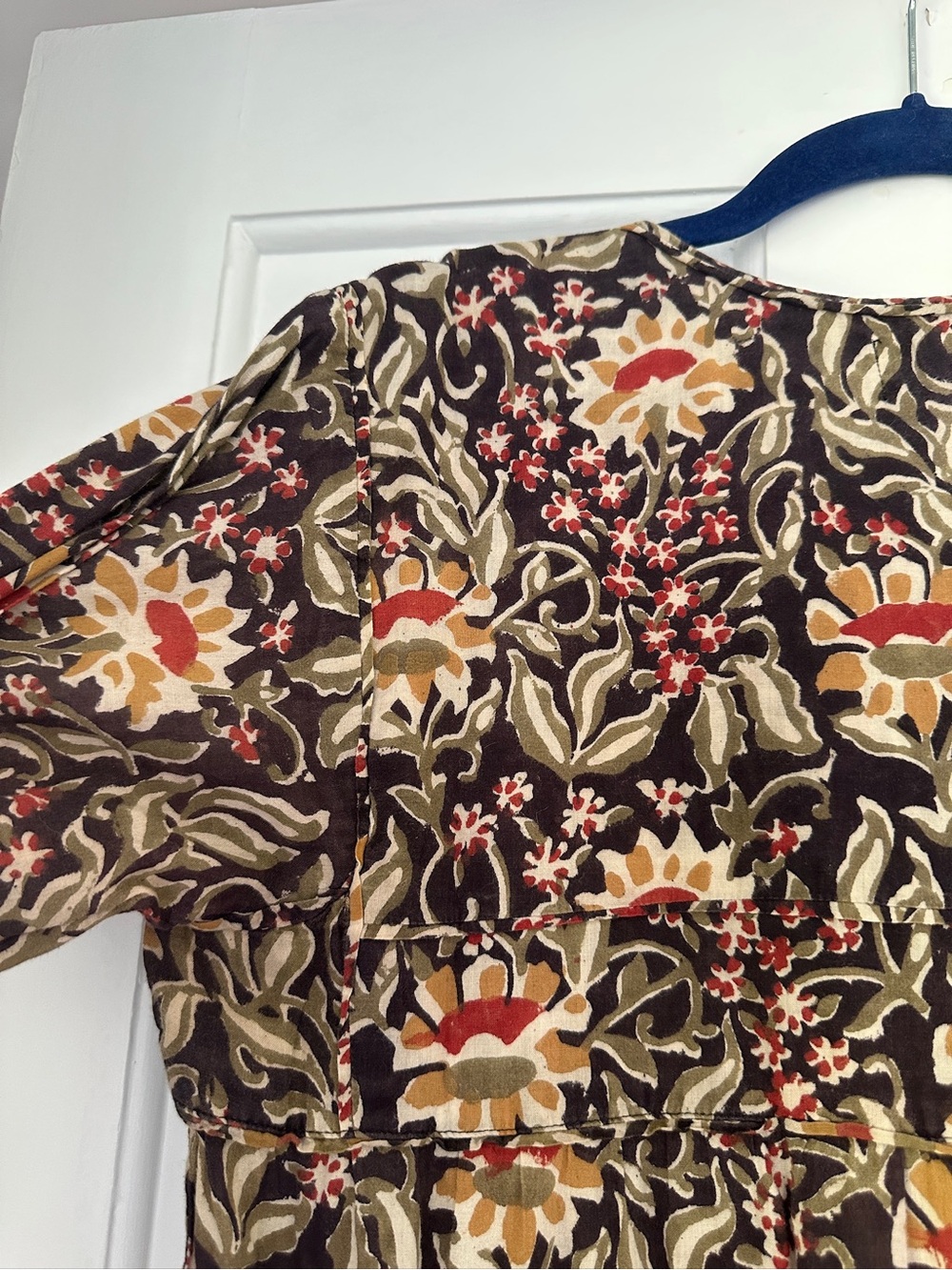 Anthropologie Maelu Designs Willow Midi Long Sleeve Floral Peasant Dress Size M - Picture 8 of 9